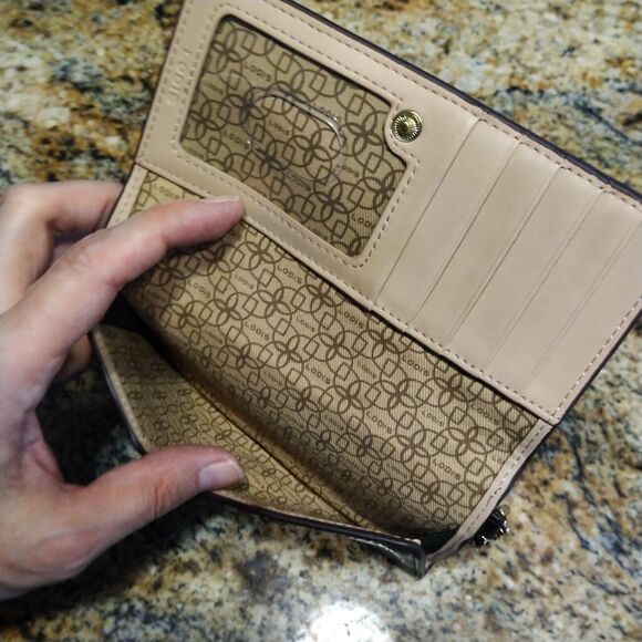 Lodis Bifold Wallet Black Genuine Pebbled Leather Credit Card Case Purse EUC - Picture 5 of 7